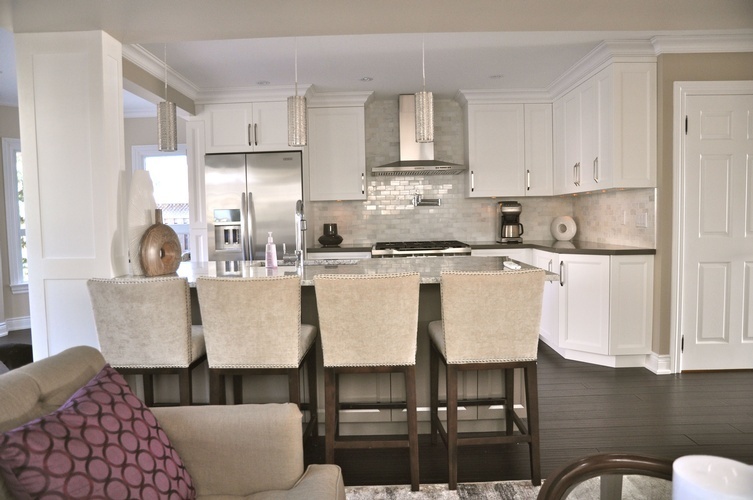 Open Concept White and Purple
