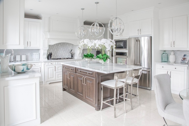 Bright White Traditional Kitchen