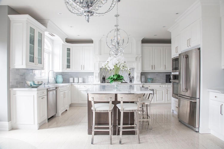 Bright White Traditional Kitchen