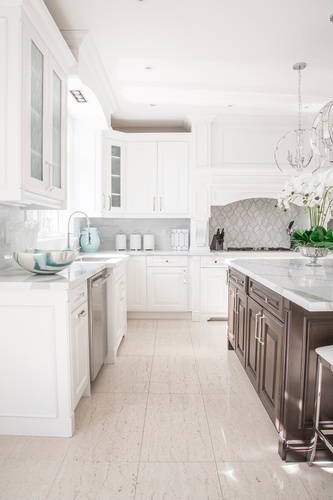 Bright White Traditional Kitchen
