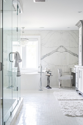 White and Bright Master Bathroom