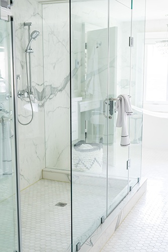 White and Bright Master Bathroom