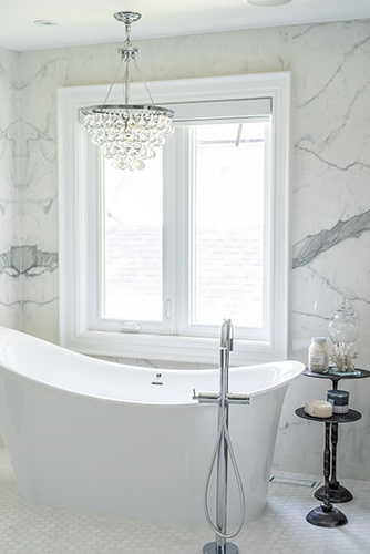 White and Bright Master Bathroom