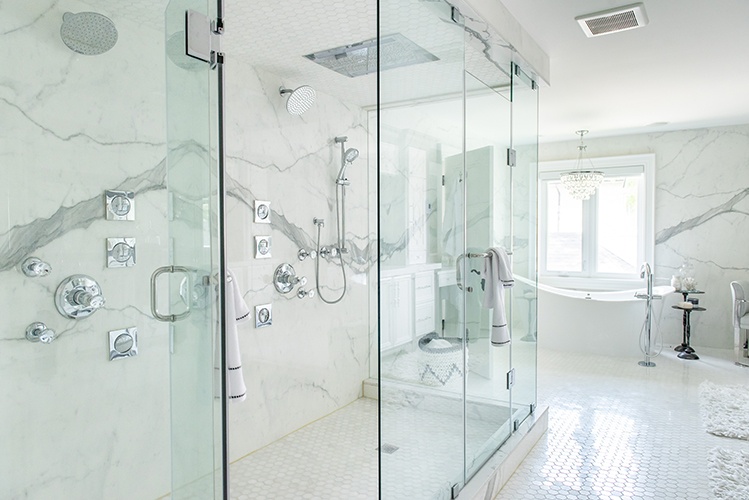 White and Bright Master Bathroom
