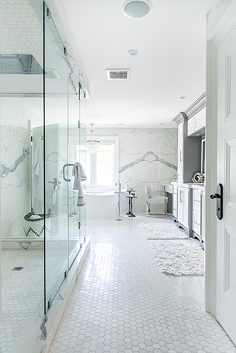 White and Bright Master Bathroom