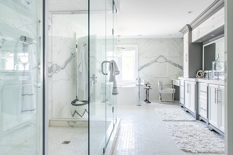 White and Bright Master Bathroom