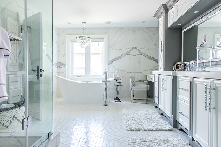 White and Bright Master Bathroom