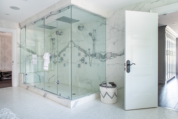 White and Bright Master Bathroom