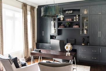 Masculine Chic - Office Decorating Services Newmarket ON by Royal Interior Design Ltd.