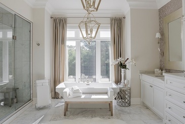 Luxurious Taupe and Greys - Stouffville Bathroom Renovation by Royal Interior Design Ltd.