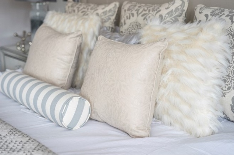 Pillow Arrangements on Bed - Richmond Hill Bedroom Renovations by Royal Interior Design Ltd