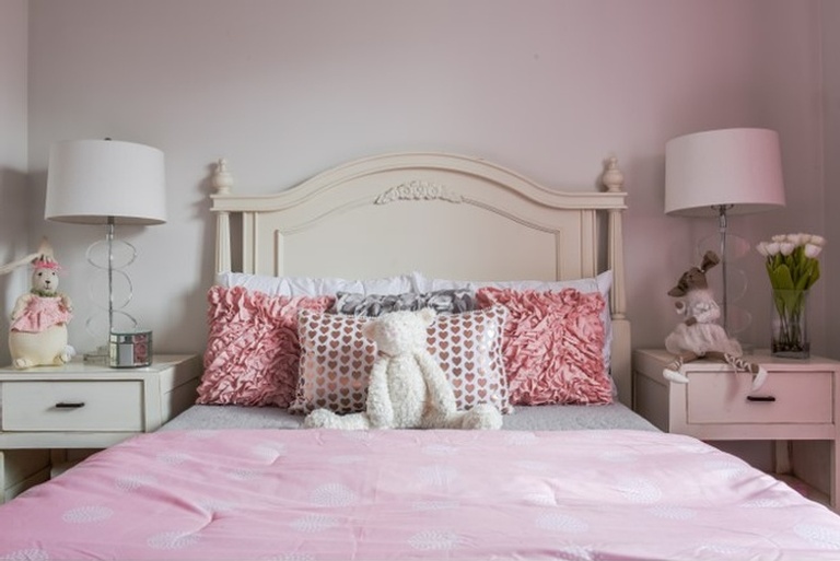 Grey and Pink Children’s Space Design by Royal Interior Design Ltd