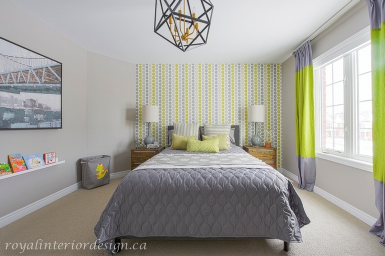 Urban Retro Children Space Bedroom Renovation Services Aurora by Royal Interior Design Ltd