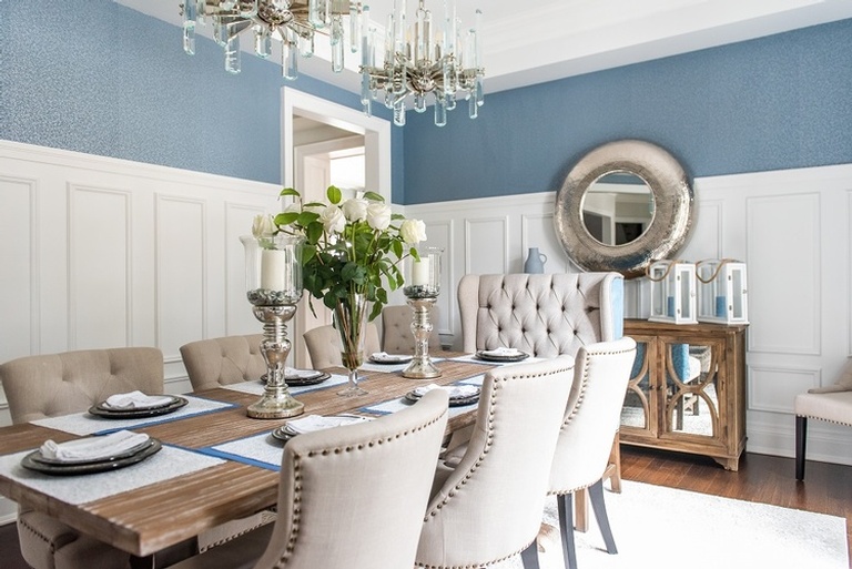 Upholstered Dining Chairs - Dining Room Renovation Richmond Hill by Royal Interior Design Ltd