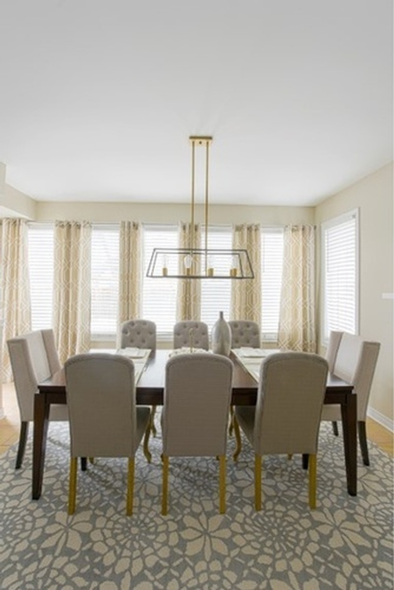 Grey and Gold Look Dining Room Design Markham by Royal Interior Design Ltd