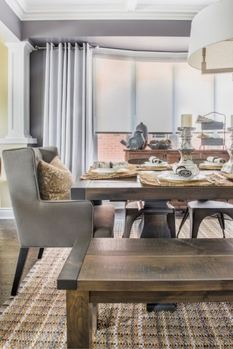 Rustic Dining Room Renovations Newmarket ON by Royal Interior Design Ltd