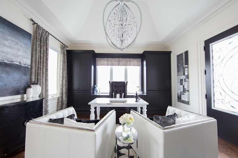 Monochromatic Office Renovations Richmond Hill by Royal Interior Design Ltd