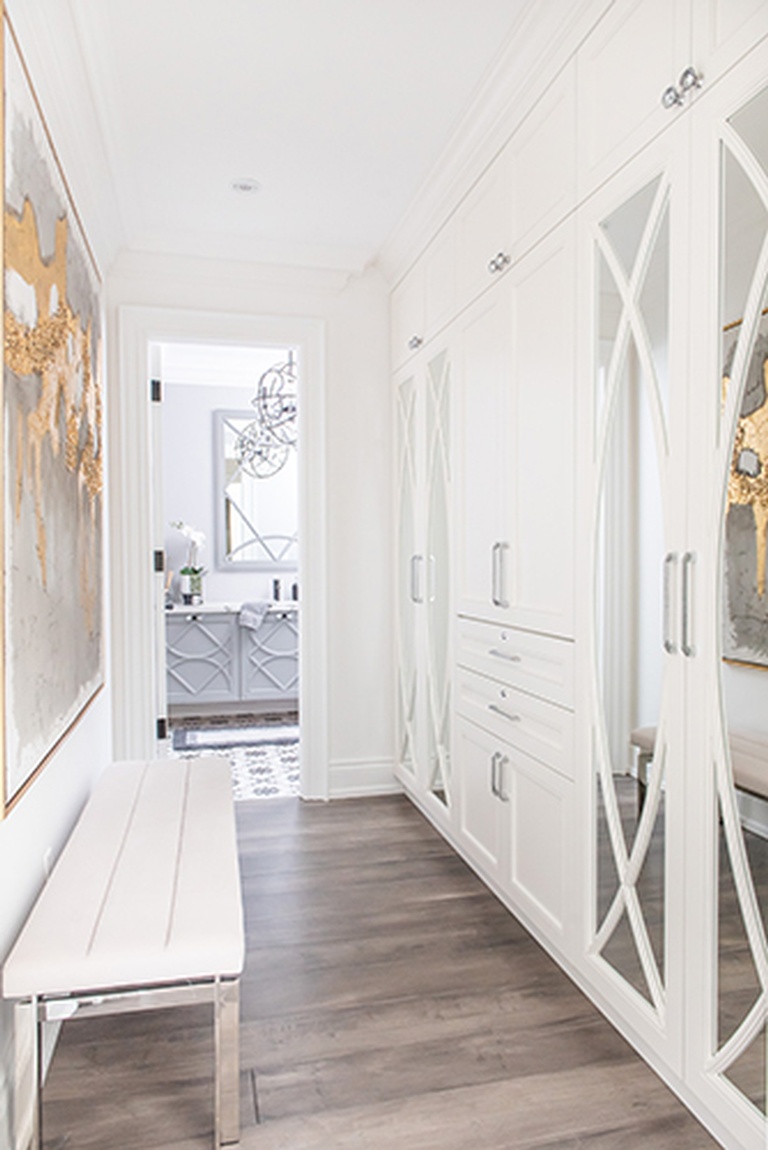Powder Room Plus Closet Renovations Aurora by Royal Interior Design Ltd